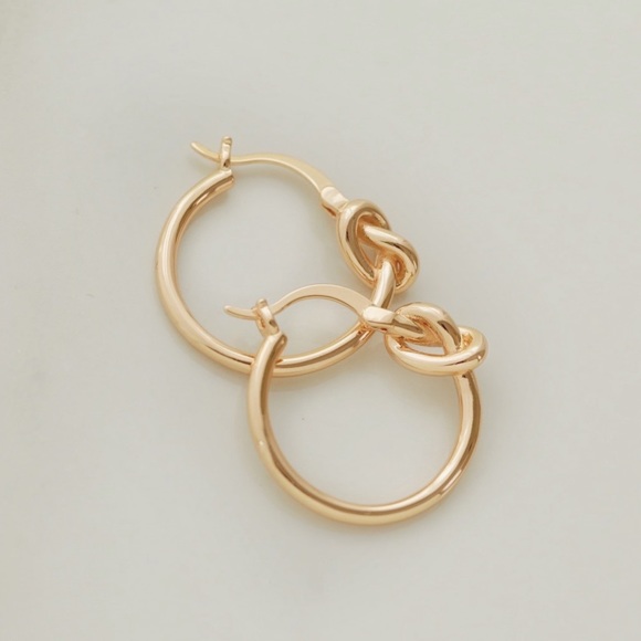 Love Knot Hoops | 18k Gold Filled - Picture 2 of 5